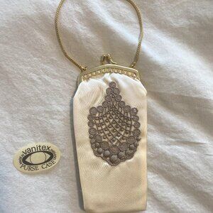 NWOT Vintage Kiss Clasp Evening Bag Handbag Mini Bag Coin Purse Made‎ in England